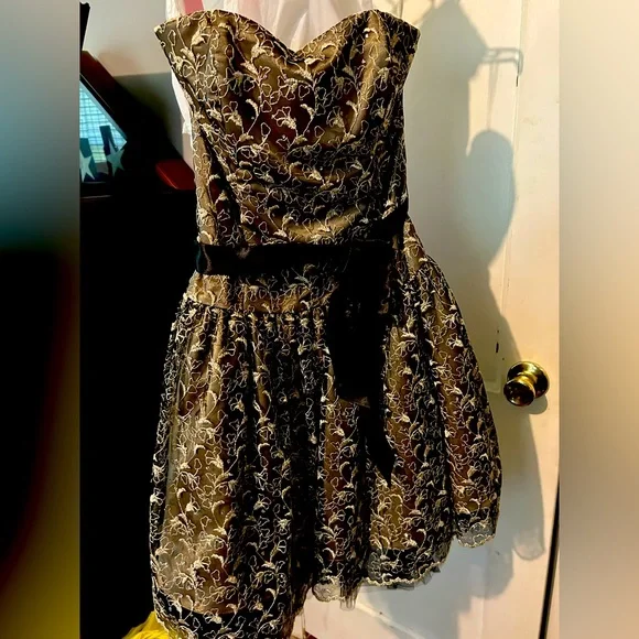 strapless open back dress Jessica McClintock Purple Womens Size 3/4 Dress – Twice As Nice Consignments